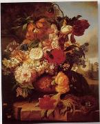 unknow artist Floral, beautiful classical still life of flowers.104 oil on canvas